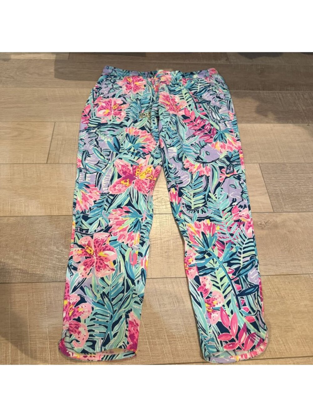 Lilly Pulitzer Womens Floral Pull on pants Size Medium